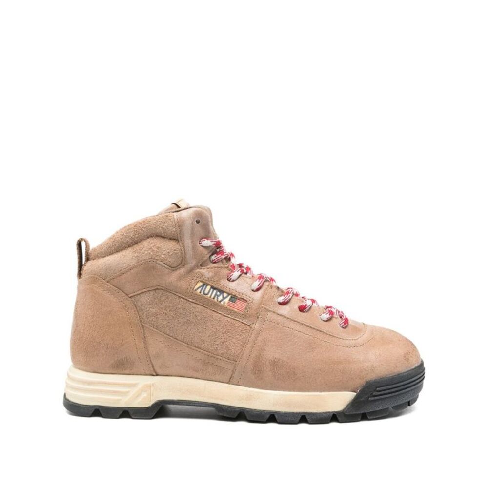 Autry Men's Natural Suede Leather Malga Sneakers.